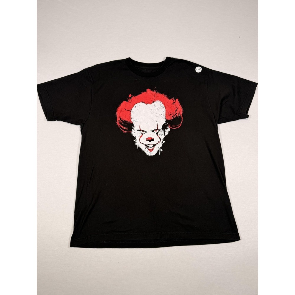 IT Chapter Two‎ Shirt Mens XL Black Pennywise Face Graphic Tee Horror Movie